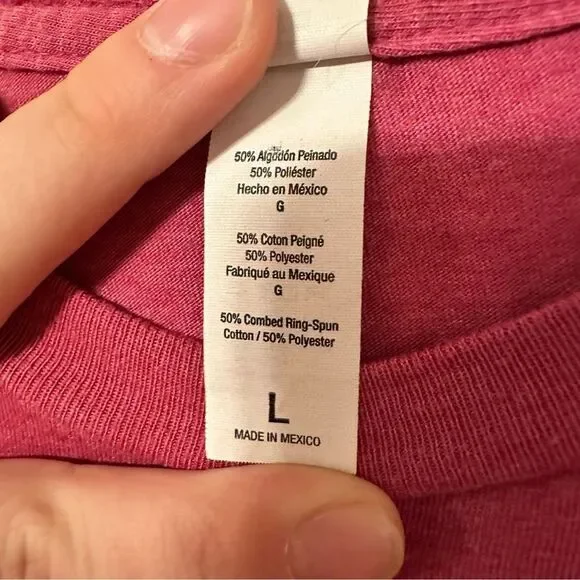 Michigan Live Love Camp Graphic Short Sleeve Tee in Pink - Size Large | Tultex - Picture 4 of 5